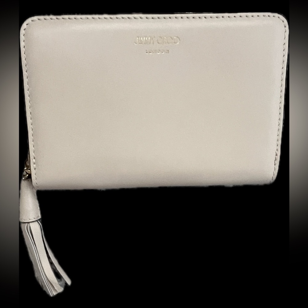 NWT Jimmy Choo London Athini Zip wallet Calf Lamb with zippered compartment